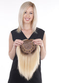 HUMAN HAIR LACE FRONT MONO TOP 14 BTH-1000 in Creamy Blonde