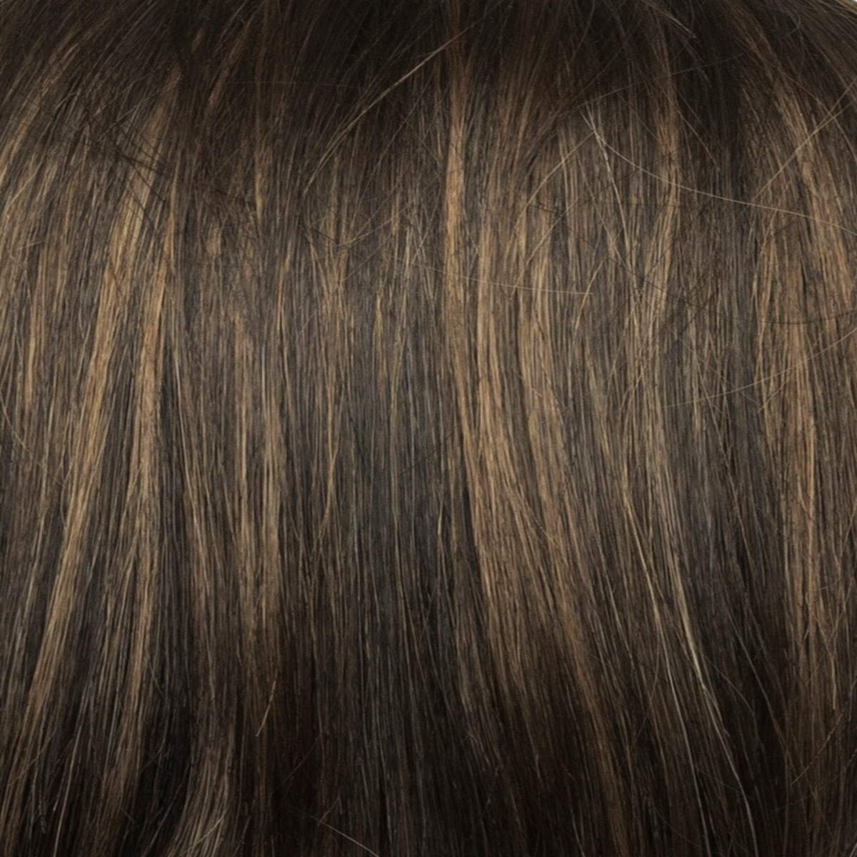 Brown Sable  -  A neutral medium brown base with cool light brown highlights. With face-framing strands, this will brighten any complexion.